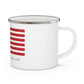 Ansonia Connecticut Flag Enamel Camping Mug