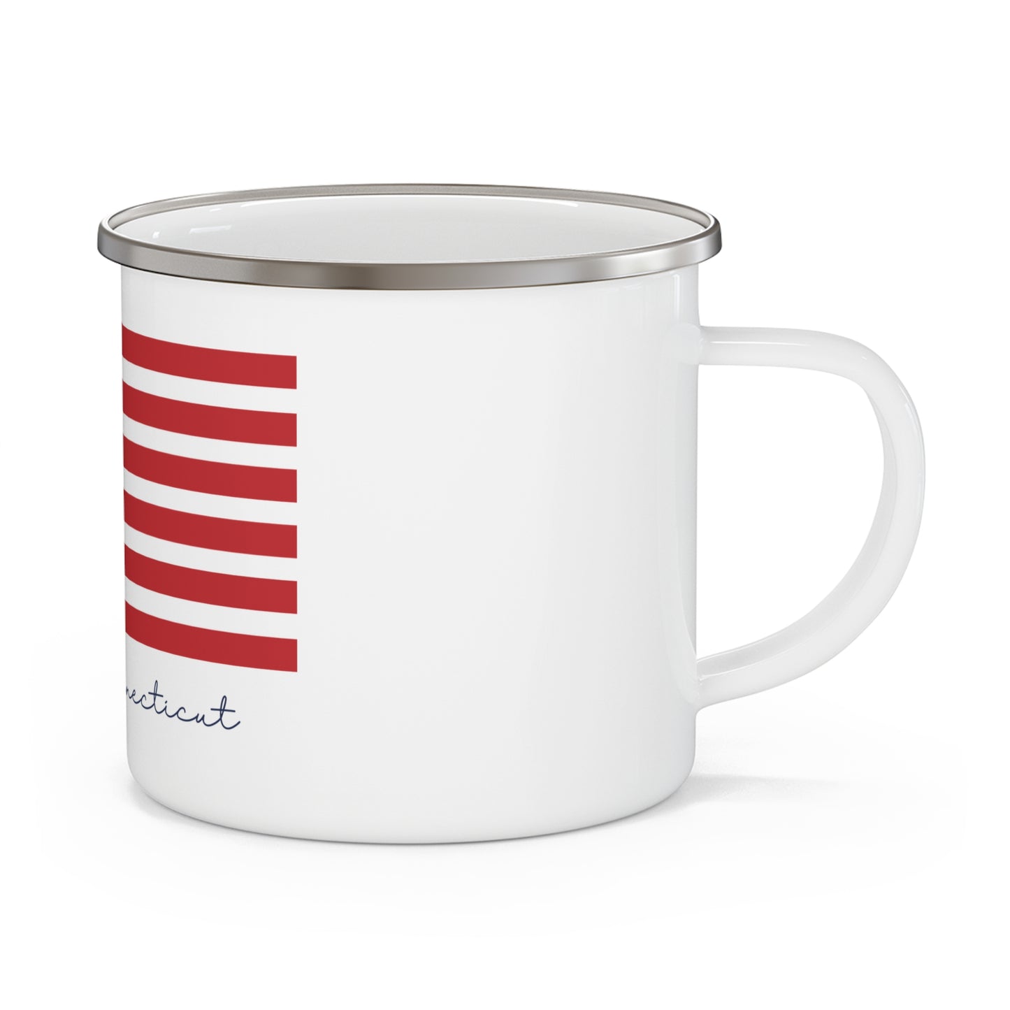 Ansonia Connecticut Flag Enamel Camping Mug