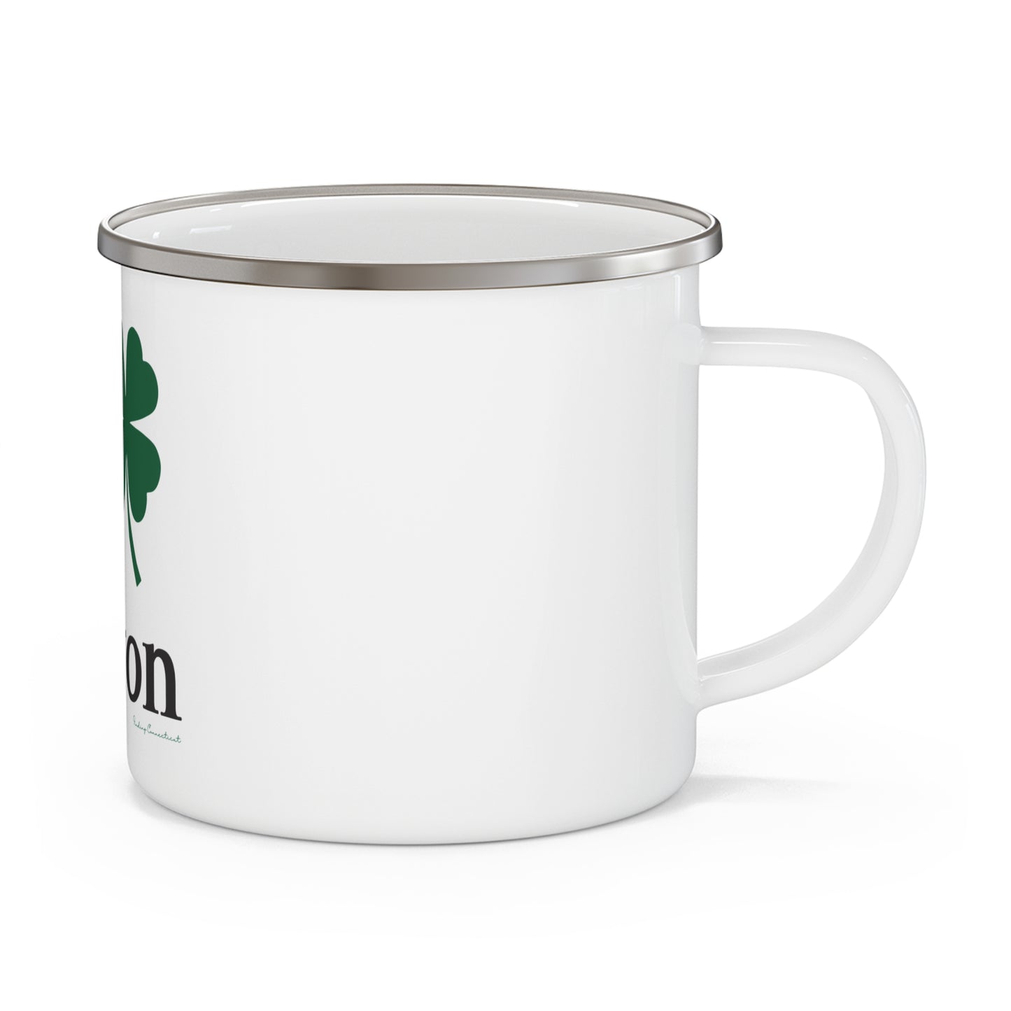 I Clover Clinton Enamel Camping Mug
