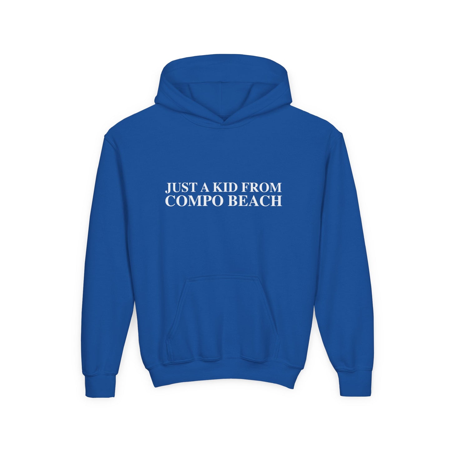 Just a kid from Compo Beach Youth Heavy Blend Hooded Sweatshirt