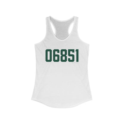 06851 Norwalk Connecticut Zip Code  Women's Ideal Racerback Tank Top