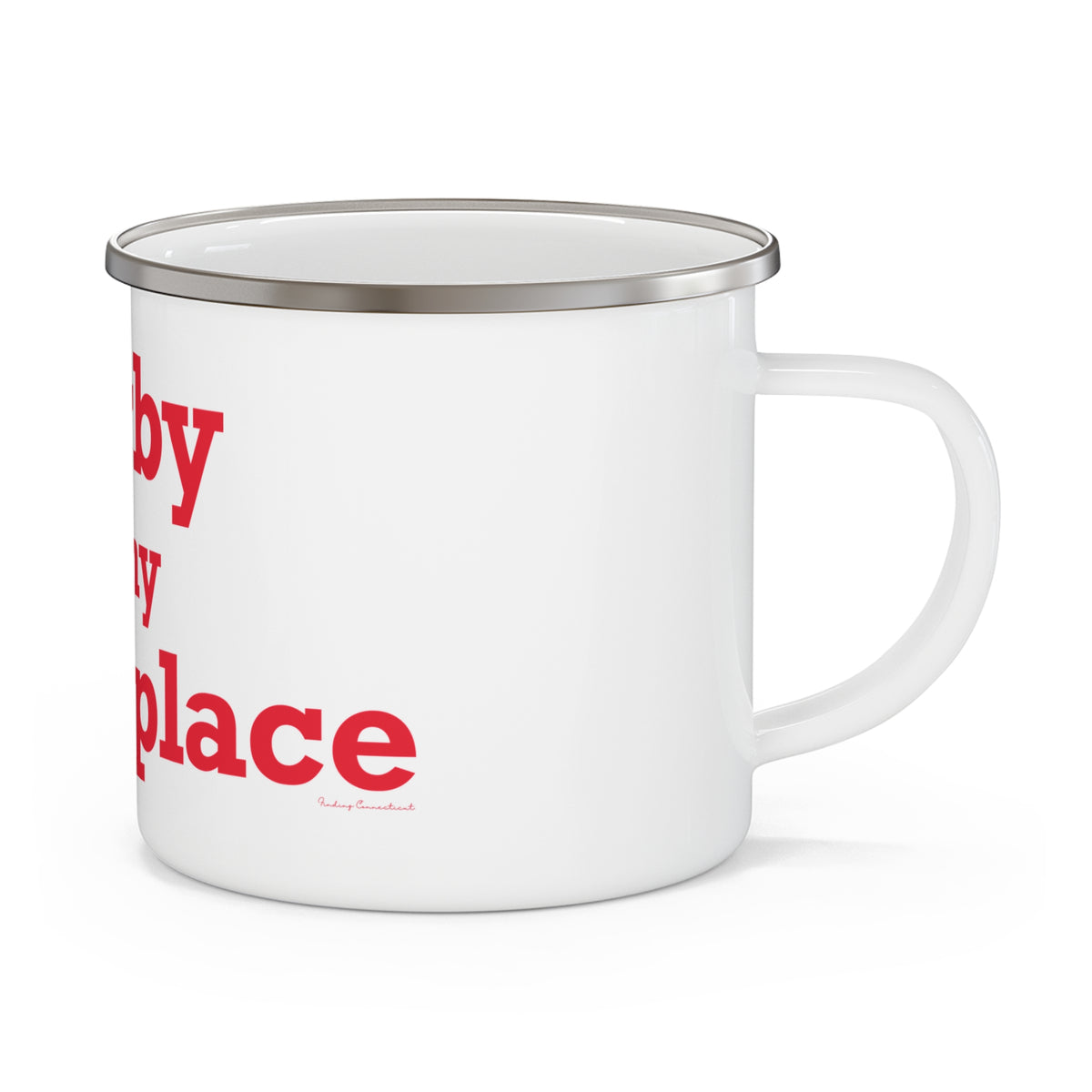 Derby is My Happy Place Enamel Camping Mug