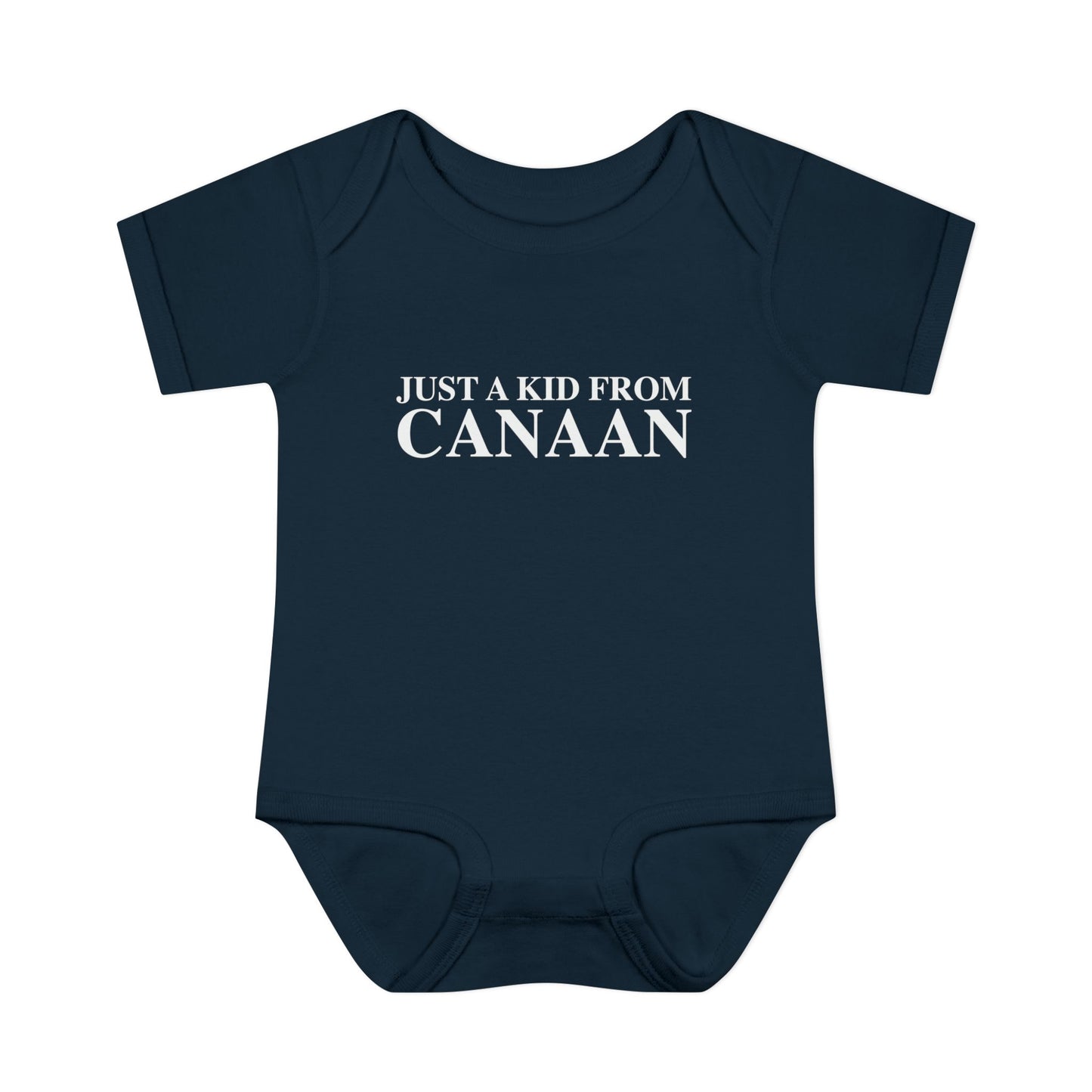 Just a kid from Canaan Infant Baby Rib Bodysuit