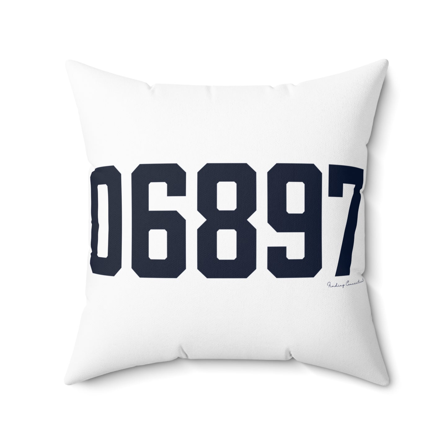06897 Wilton Connecticut Zip Code Spun Polyester Square Pillow