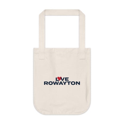Love Rowayton Organic Canvas Tote Bag
