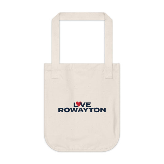 Love Rowayton Organic Canvas Tote Bag