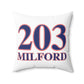 203 Milford Red White & Blue Spun Polyester Square Pillow
