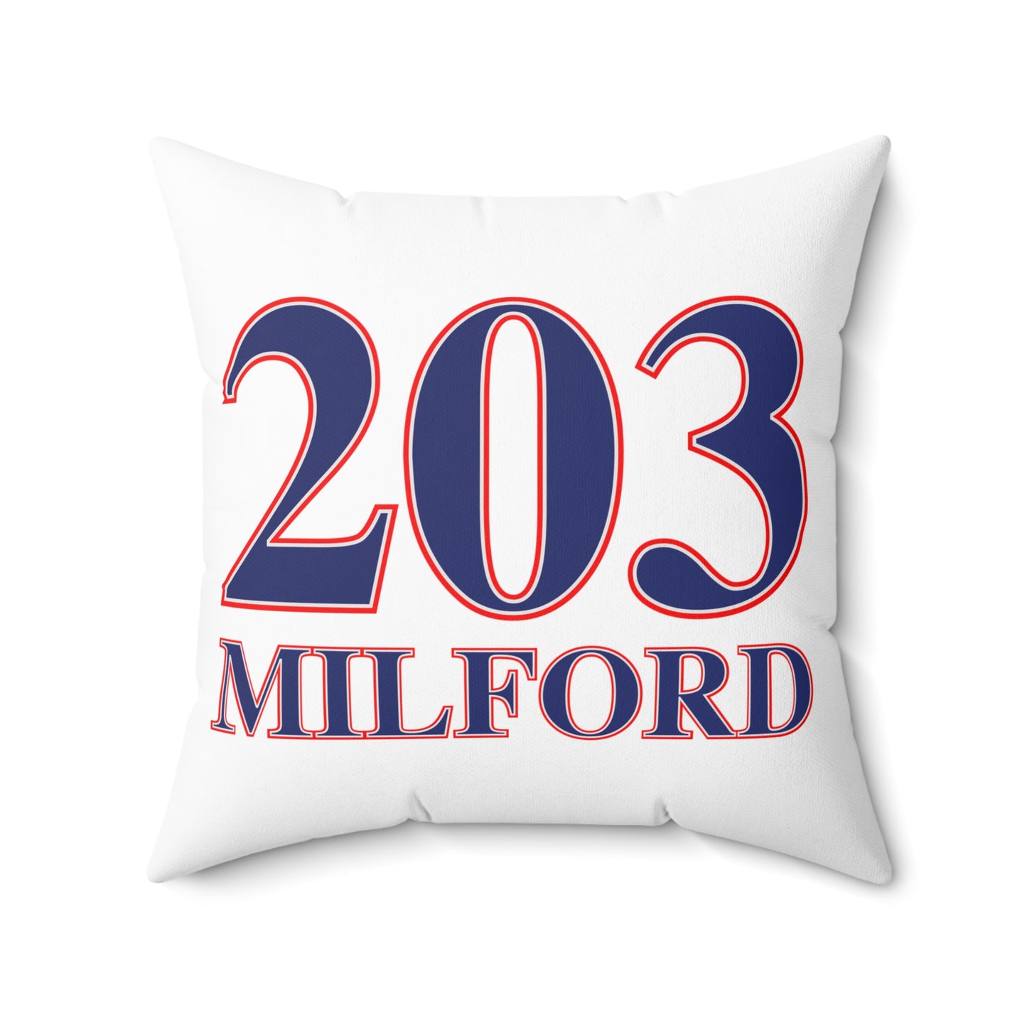 203 Milford Red White & Blue Spun Polyester Square Pillow