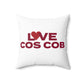 Love Cos Cob Spun Polyester Square Pillow