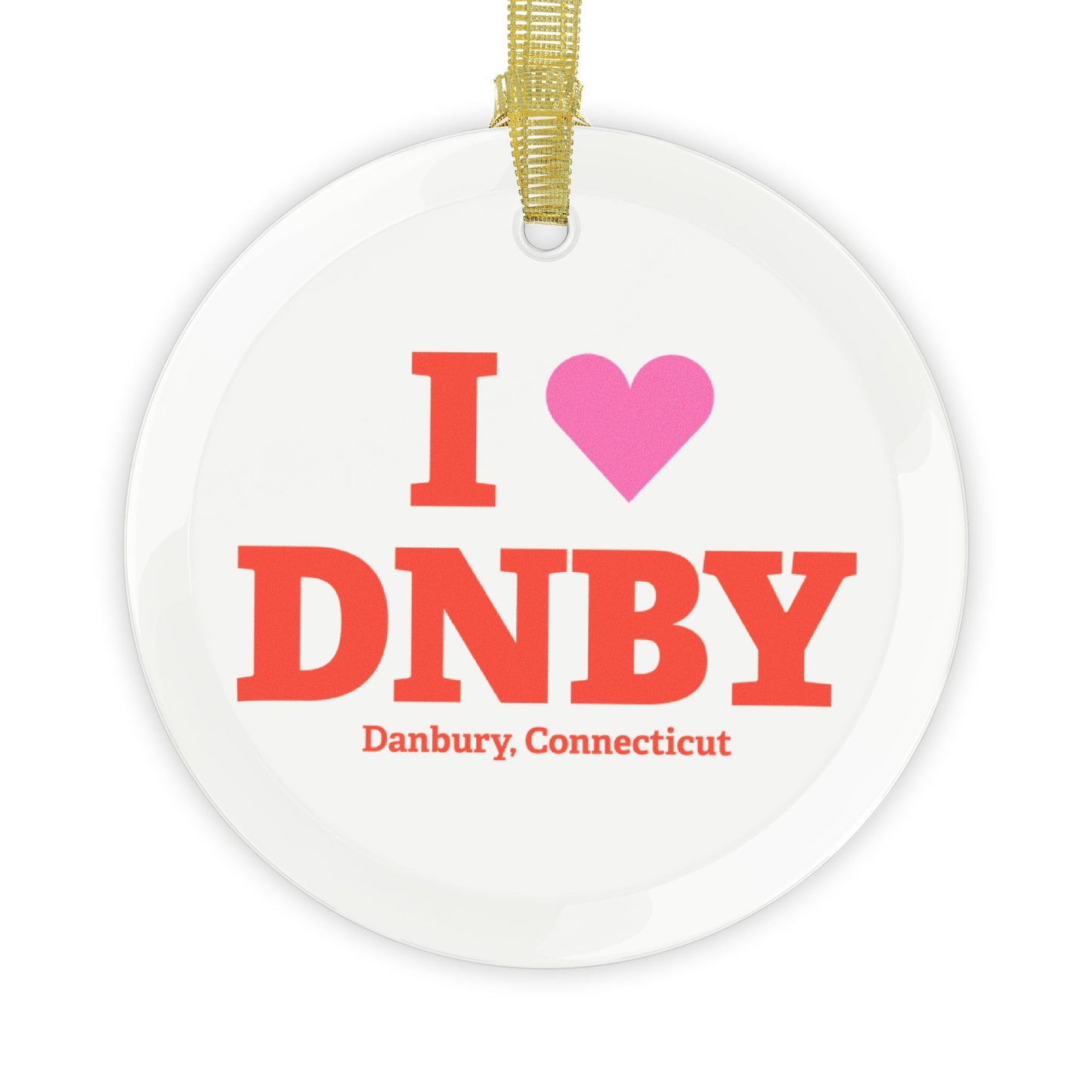 I Heart DNBY Glass Ornaments