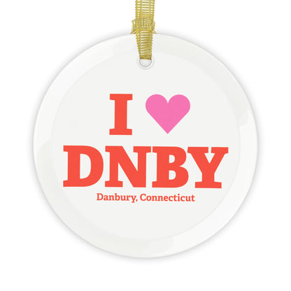 I Heart DNBY Glass Ornaments
