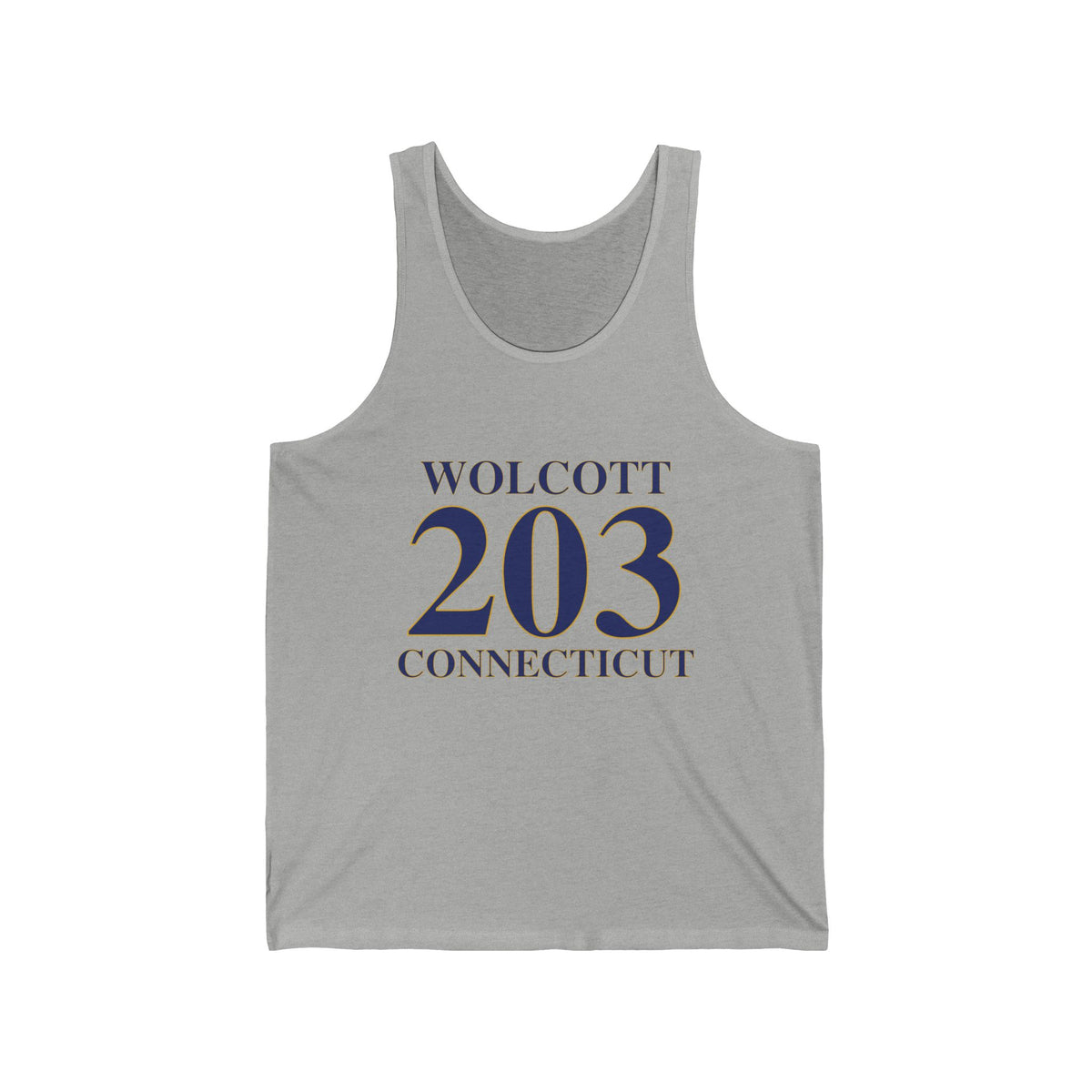 Wolcott 203 Connecticut Unisex Jersey Tank Top