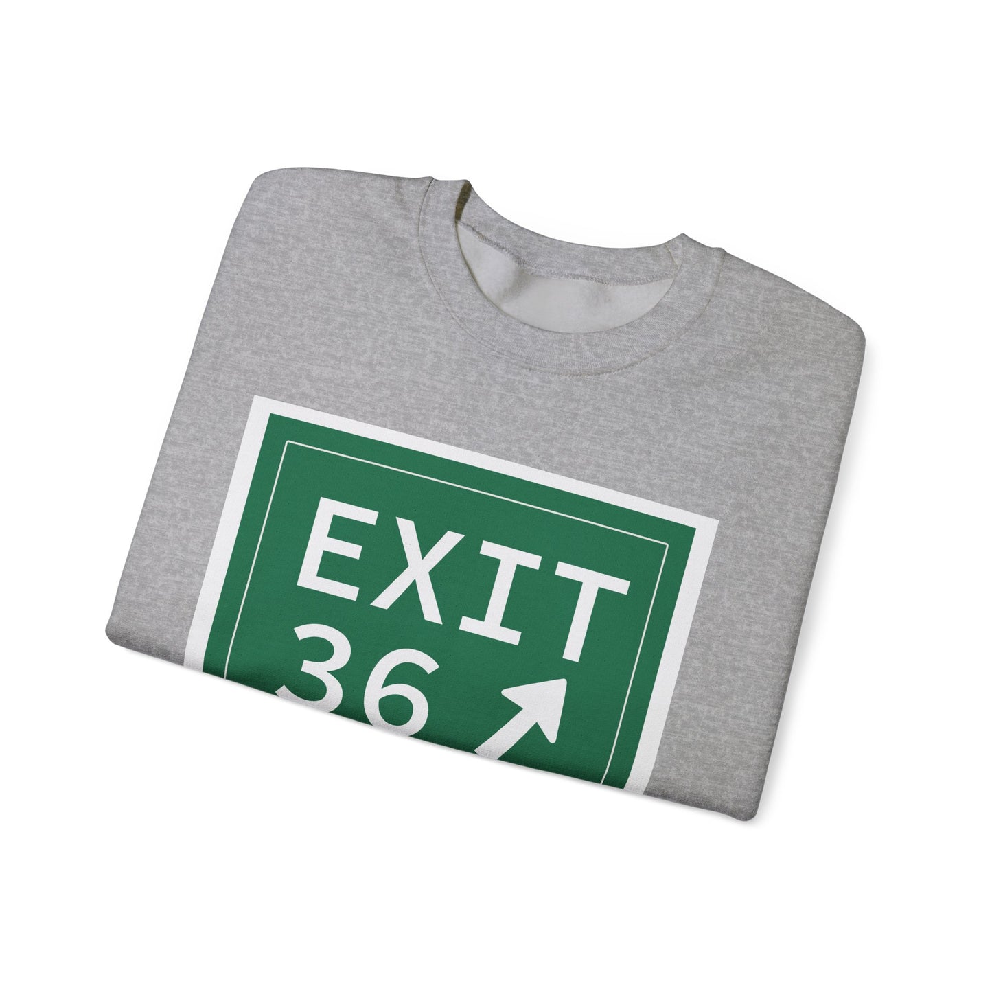 Vintage Exit 36 Merritt Parkway Sign Unisex Heavy Blend™ Crewneck Sweatshirt