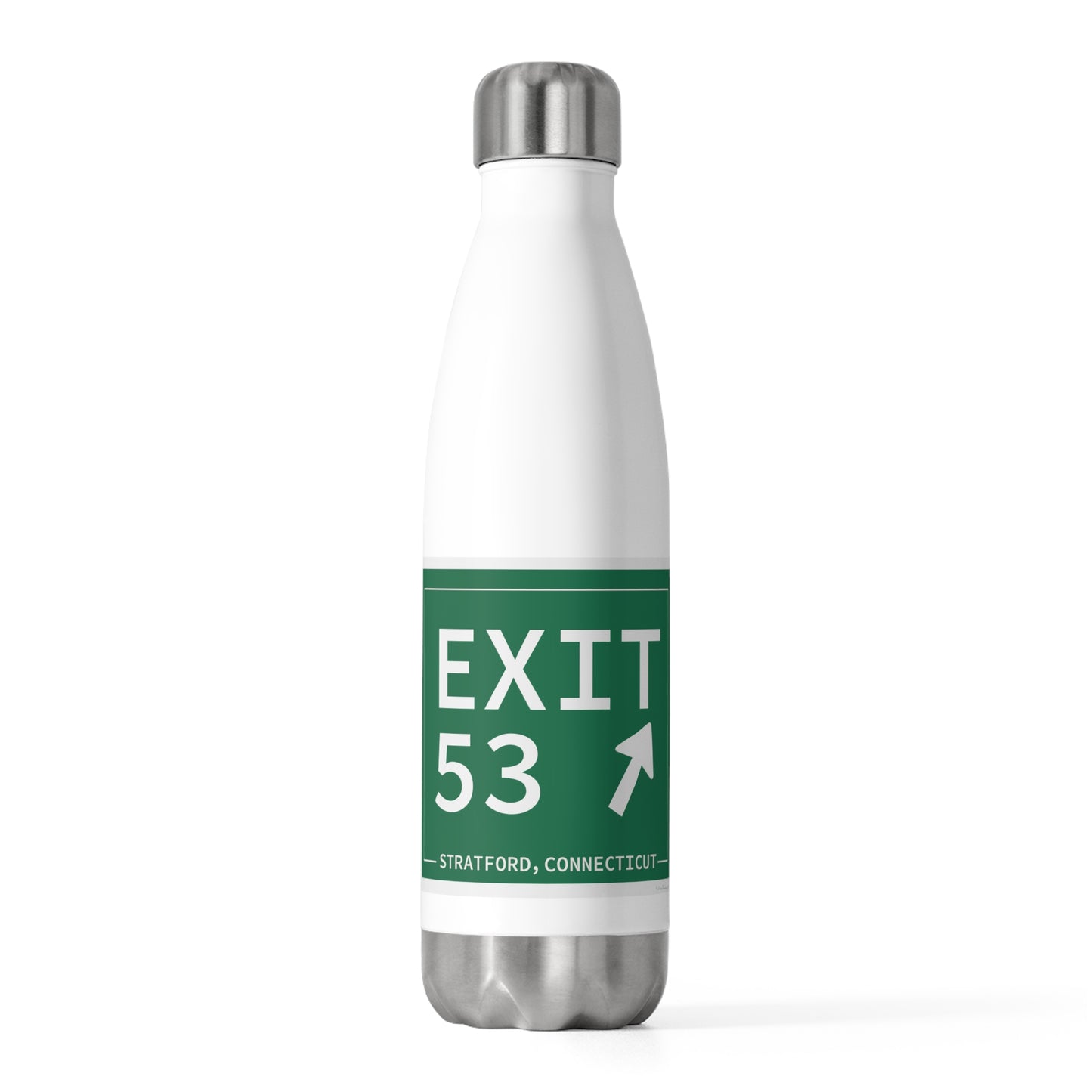 Vintage Exit 53  Merritt Parkway Sign 20oz Insulated Bottle