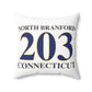 North Branford 203 Connecticut Polyester Square Pillow