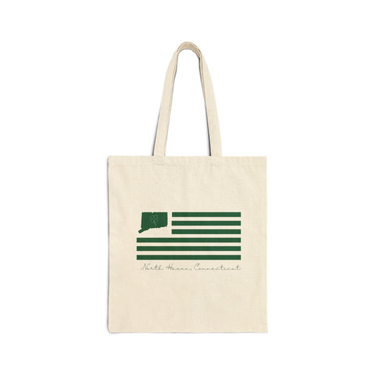 North Haven Connecticut St. Patrick’s Day Flag Cotton Canvas Tote Bag