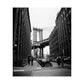 Manhattan Bridge Black and White Matte Vertical Posters