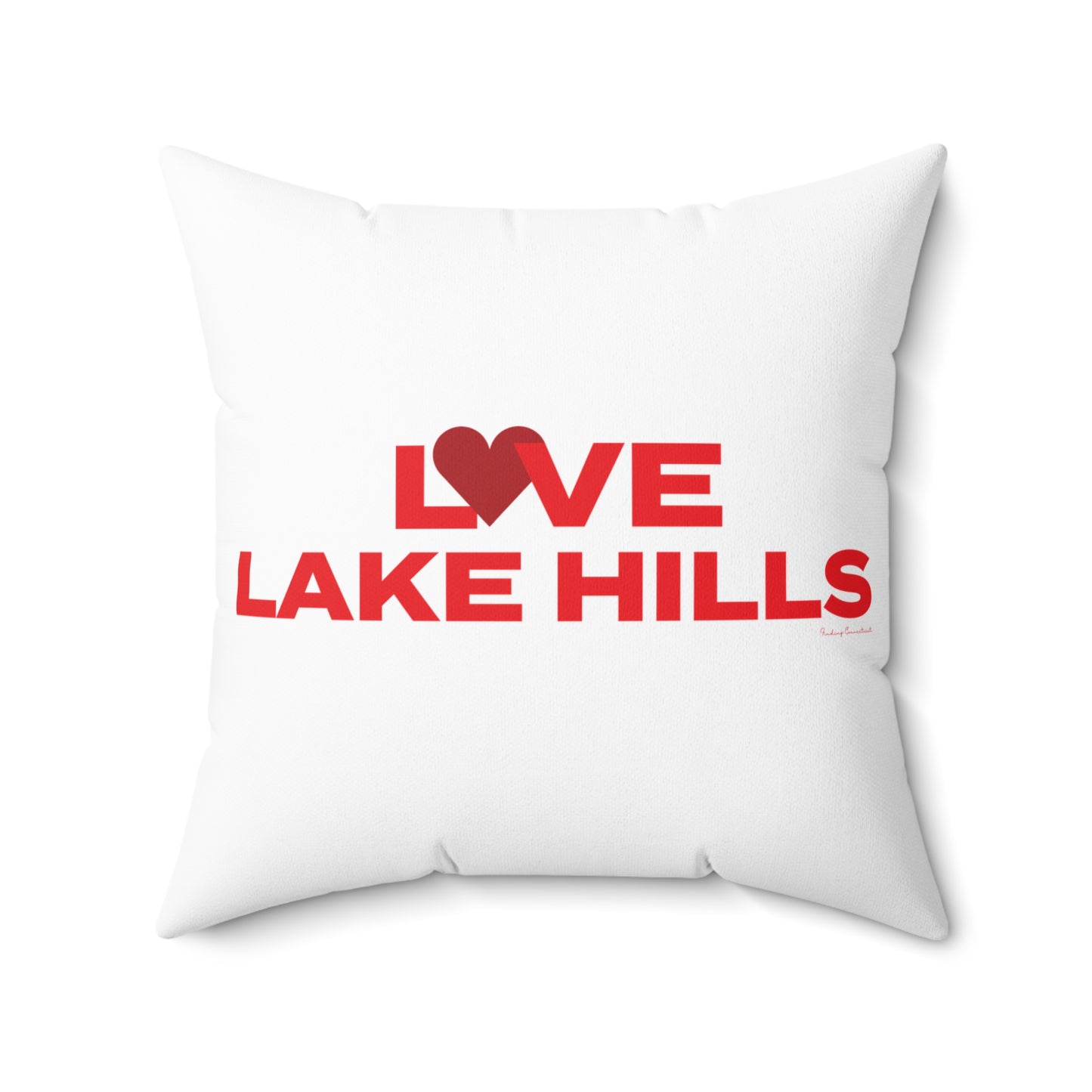 Love Lake Hills Spun Polyester Square Pillow