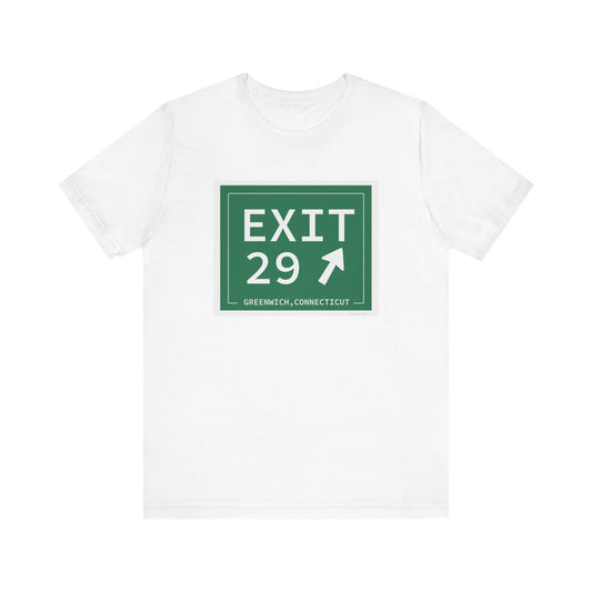 Vintage Exit 29 Merritt Parkway Sign Unisex Jersey Short Sleeve T-Shirt