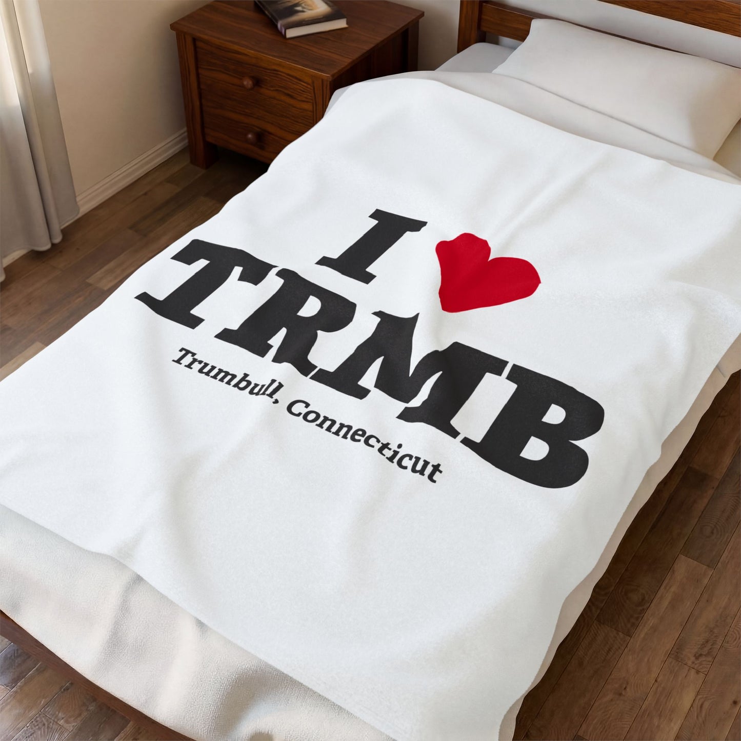 I Heart TRMB Velveteen Plush Blanket