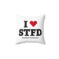 I Heart STFD Spun Polyester Square Pillow