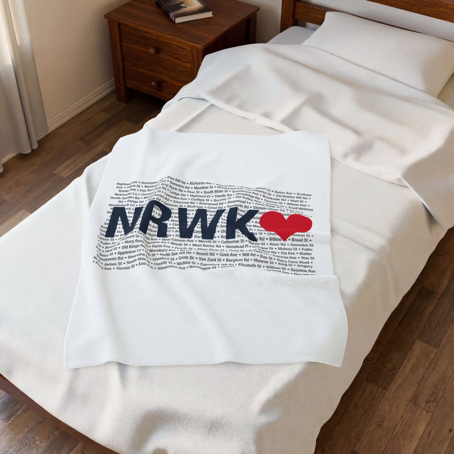 Norwalk Love Velveteen Plush Blanket