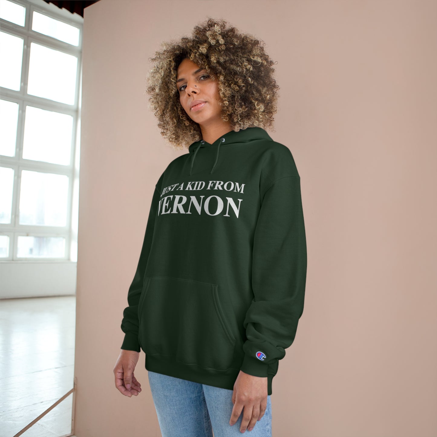 Just a kid from Vernon Champion Hoodie