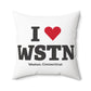 I Heart WSTN Spun Polyester Square Pillow
