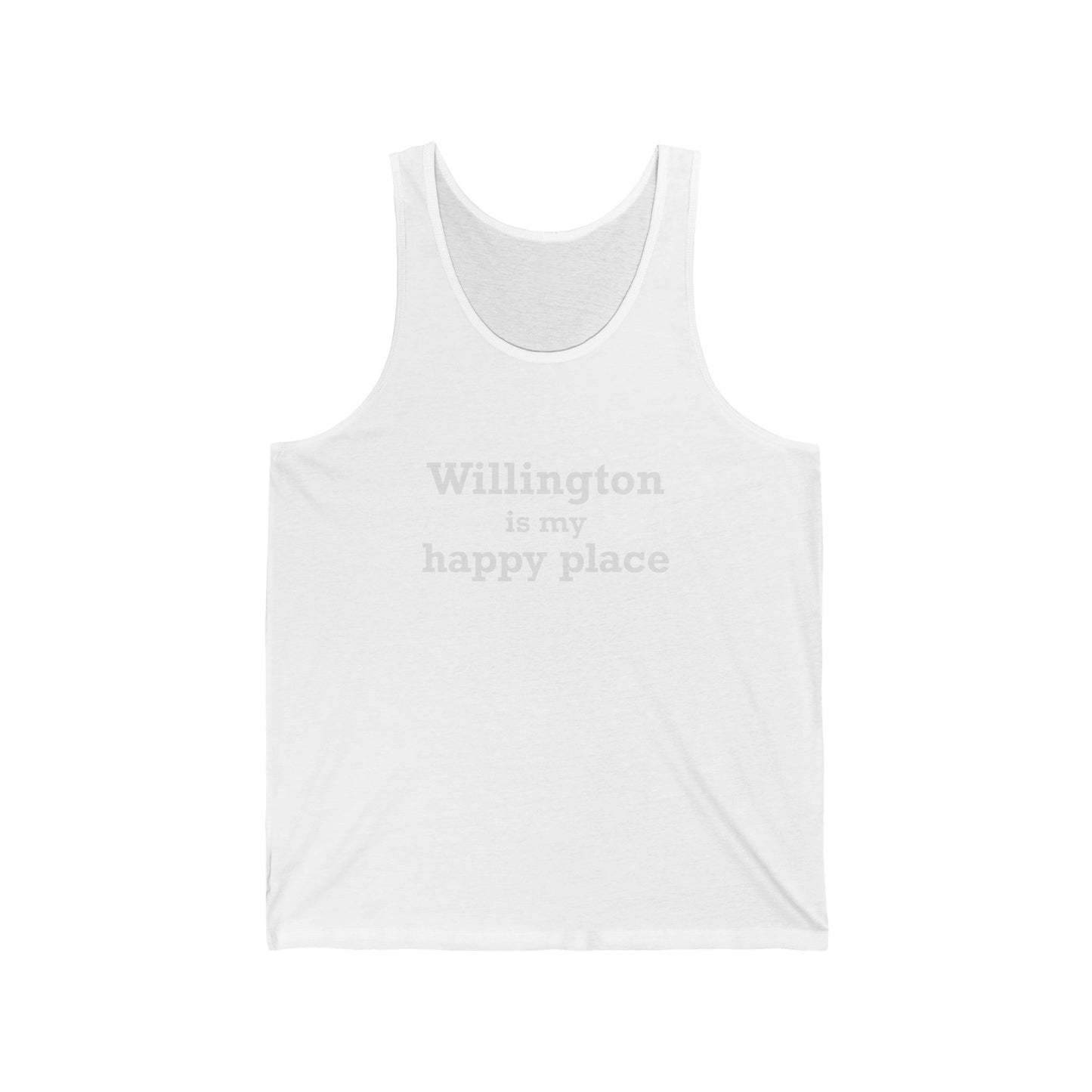 Willington is My Happy Place Unisex Jersey Tank Top