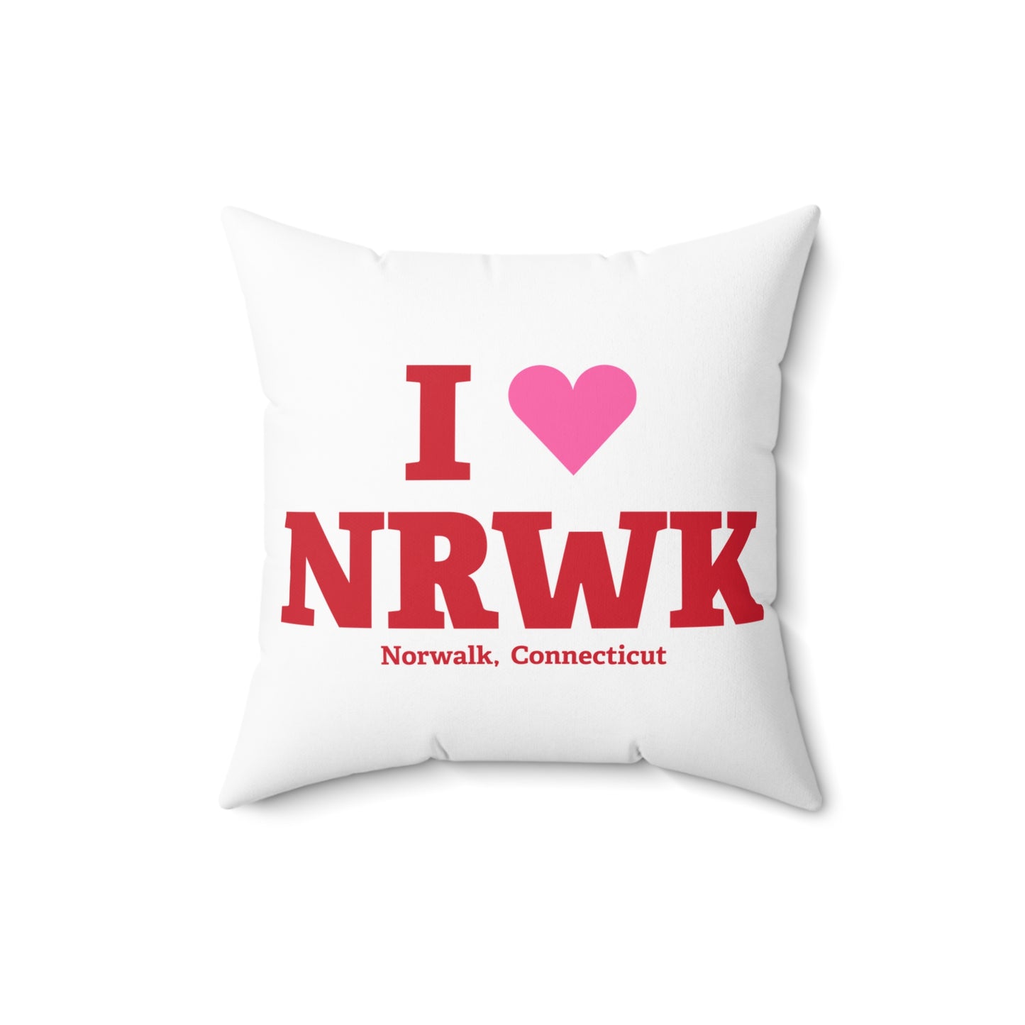 I Heart NRWK Spun Polyester Square Pillow