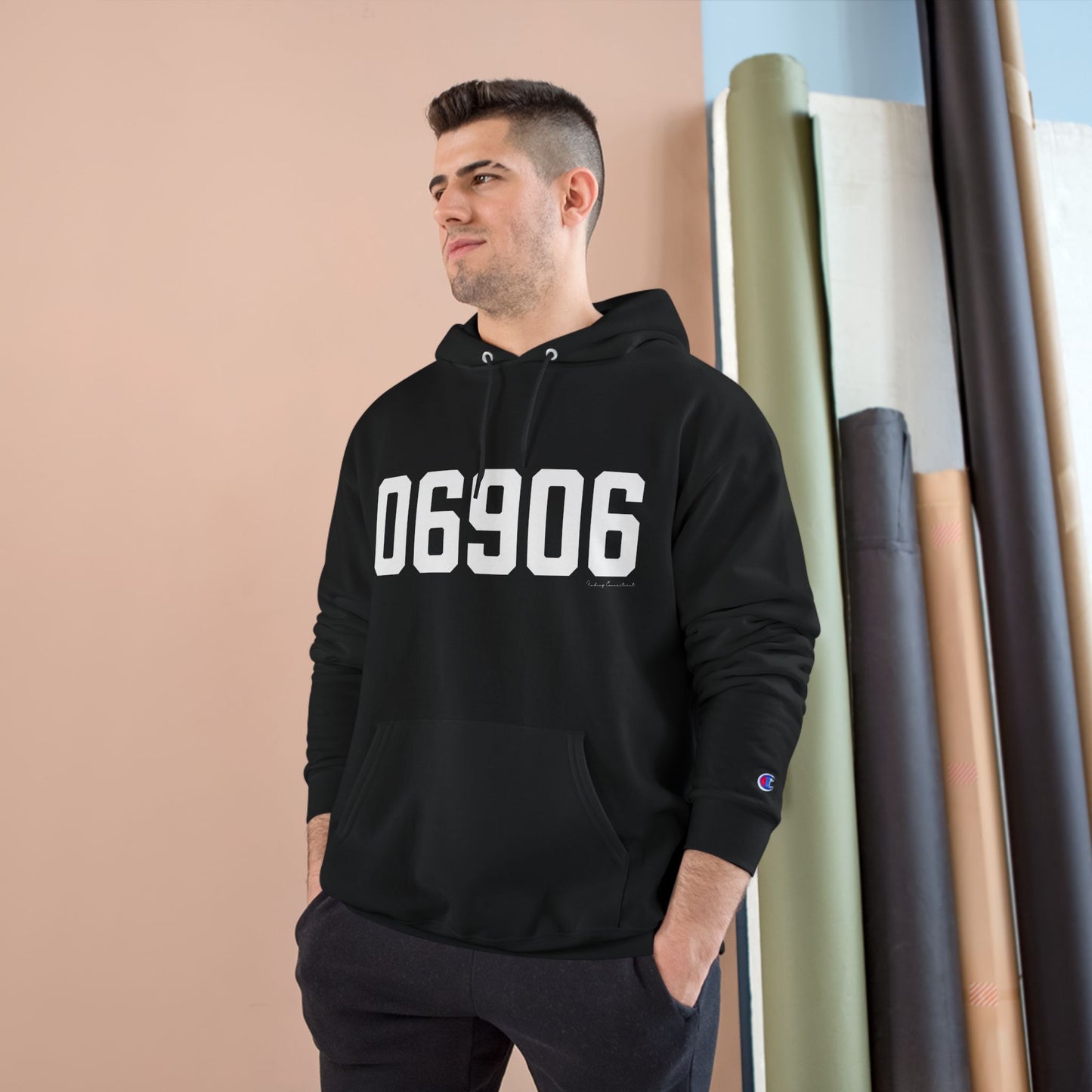 06906 Stamford CT Zip Code Champion Hoodie Sweatshirt