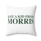 Just a kid from Morris Polyester Square Pillow