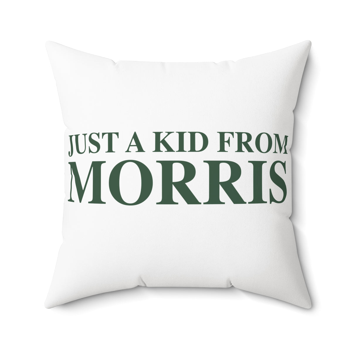 Just a kid from Morris Polyester Square Pillow
