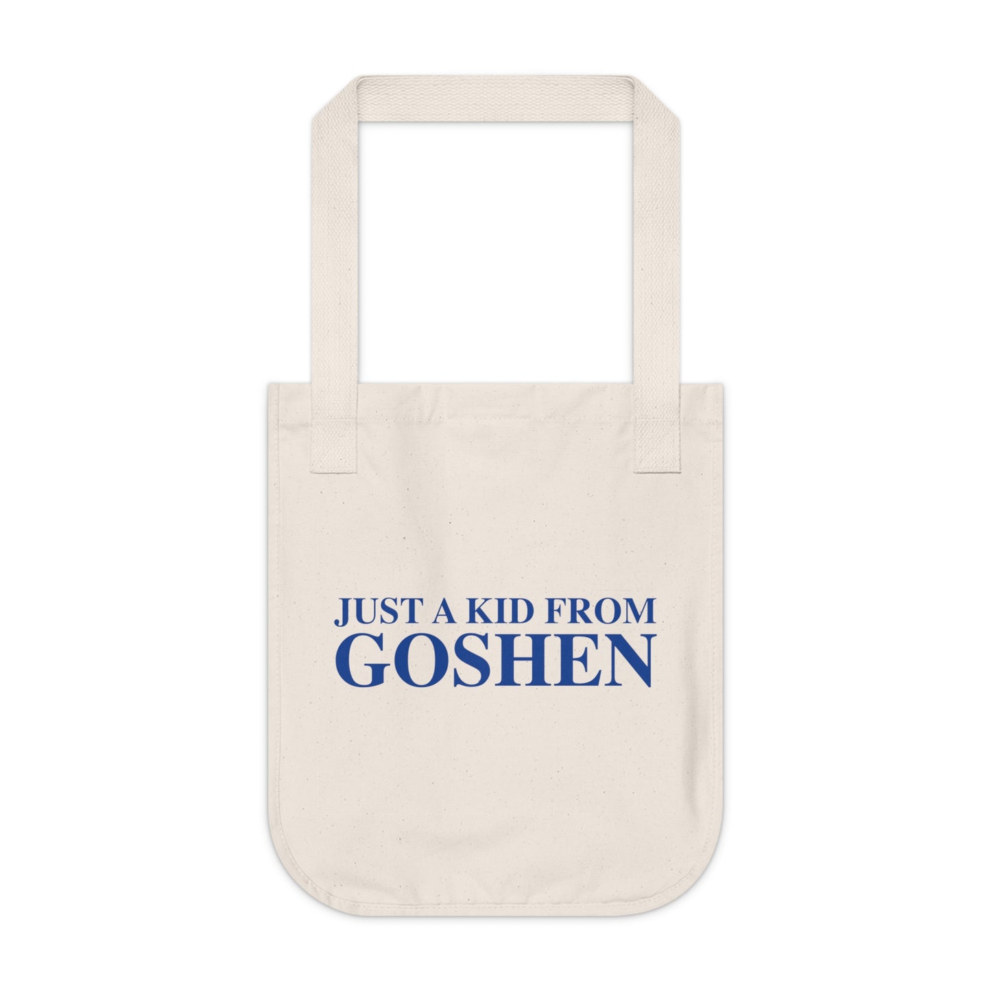 Just a kid from Goshen Organic Canvas Tote Bag