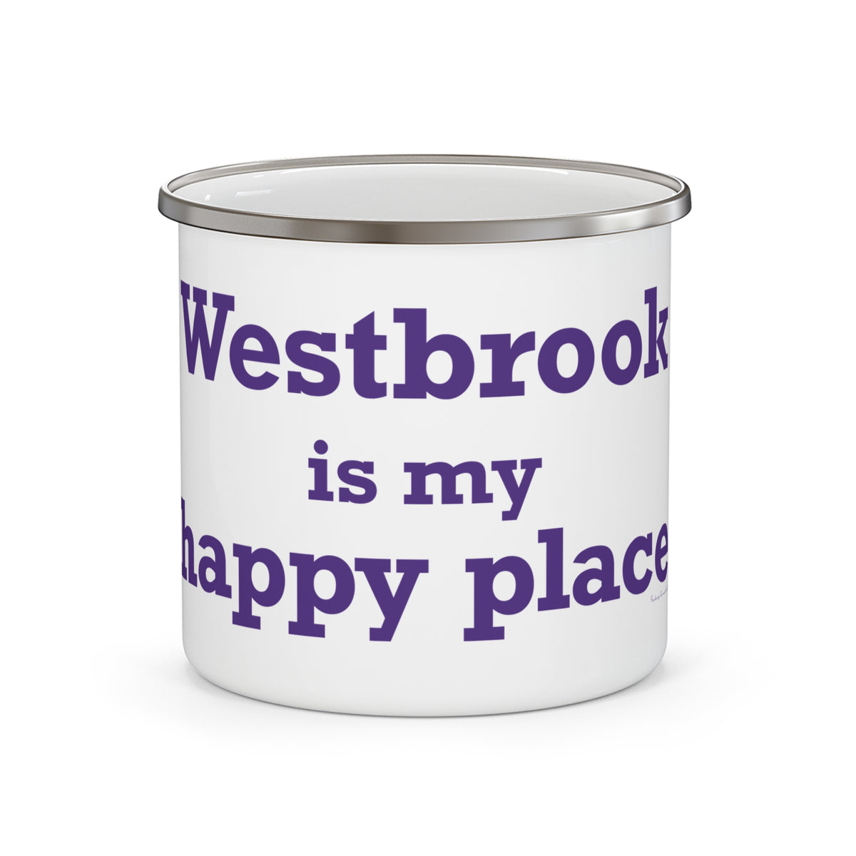 Westbrook is My Happy Place Enamel Camping Mug