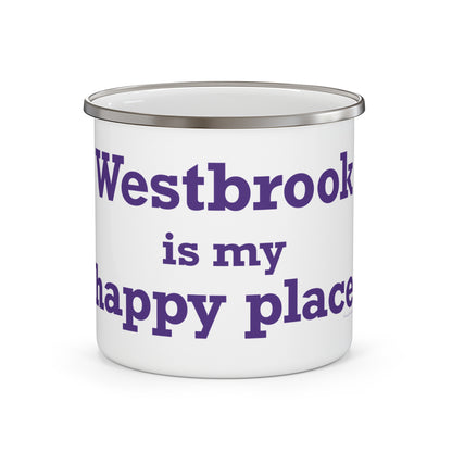 Westbrook is My Happy Place Enamel Camping Mug