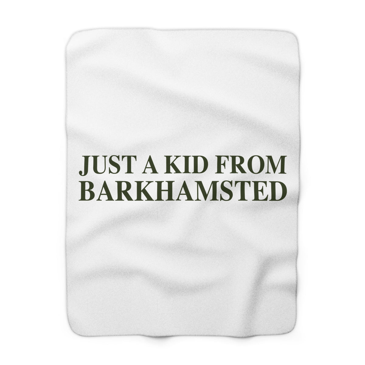 Just a kid from Barkhamsted Sherpa Fleece Blanket