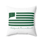 Ashford Connecticut St. Patrick’s Day Flag  Spun Polyester Square Pillow