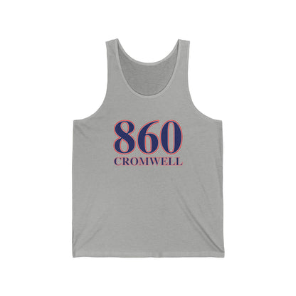 860 Cromwell Red White & Blue Unisex Jersey Tank Top