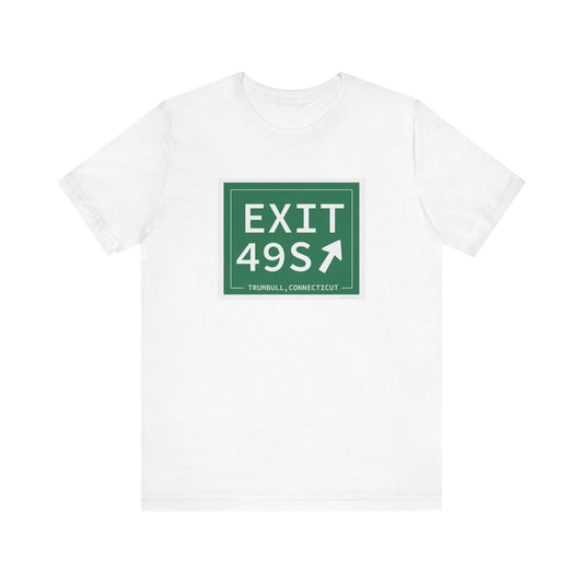 Vintage Exit 49S  Merritt Parkway Sign Unisex Jersey Short Sleeve T-Shirt