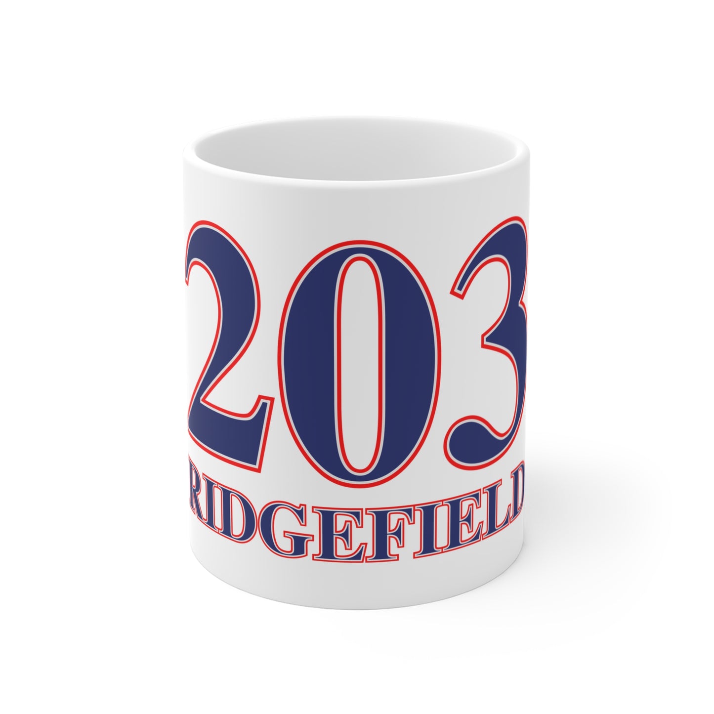 203 Ridgefield Red, White & BlueMug 11oz