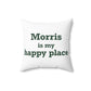 Morris is My Happy Place Polyester Square Pillow