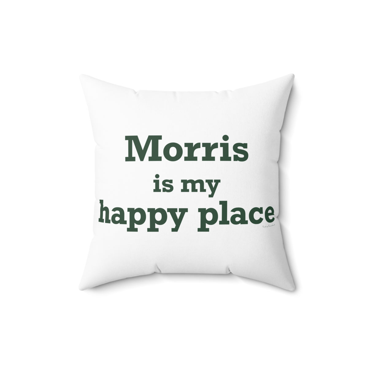 Morris is My Happy Place Polyester Square Pillow