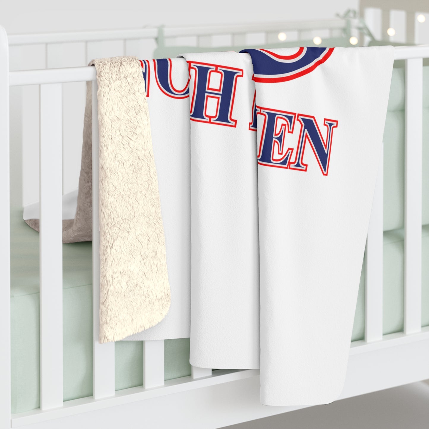 203 North Haven Red White & Blue Sherpa Fleece Blanket
