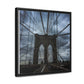 In the middle of the bridge Gallery Canvas Wraps, Square Frame