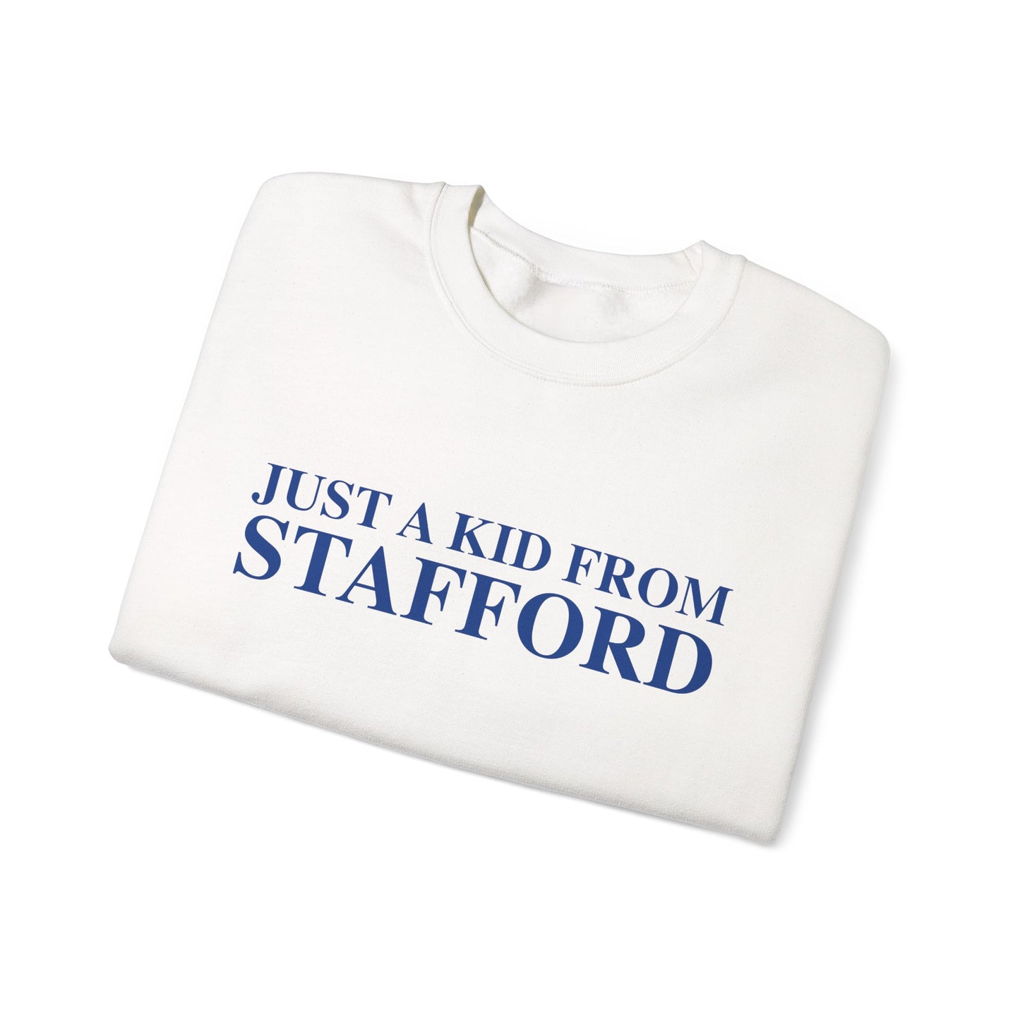 Just a kid from Stafford Unisex Heavy Blend™ Crewneck Sweatshirt