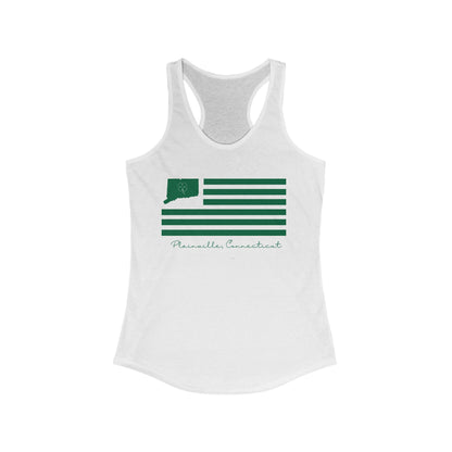 Plainville Connecticut St Patrick’s Day Flag Women's Ideal Racerback Tank Top