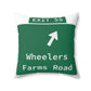 Vintage WCP Exit 55 Sign Spun Polyester Square Pillow