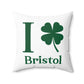 I Clover Bristol Spun Polyester Square Pillow