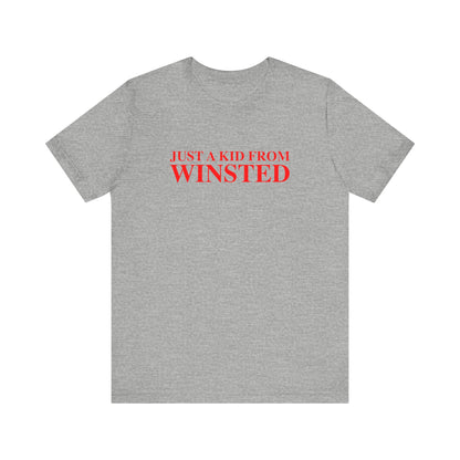 Just a kid from Winsted Unisex Jersey Short Sleeve T-Shirt